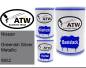 Preview: Nissan, Greenish Silver Metallic, WK2: 500ml Lackdose + 500ml Klarlack + 250ml Härter - Set, von ATW Autoteile West.